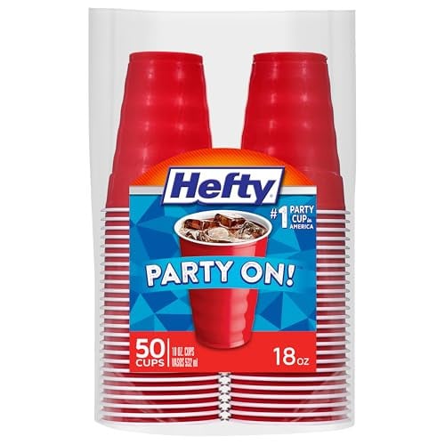 Hefty Party Plastic Cups 18 Ounce 100 Count Deal