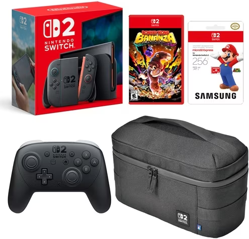 EDU: Nintendo Switch 2 Console Bundle w/ Pro Controller, SD Card, and Case