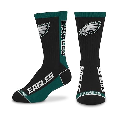 For Bare Feet NFL Unisex Kids MVP Crew Socks Deal