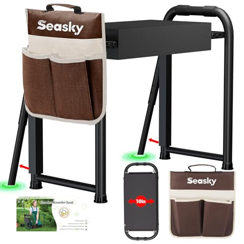 Seasky Foldable Anti-Tipping Garden Kneeler & Seat w/ Soft Kneeling Pad