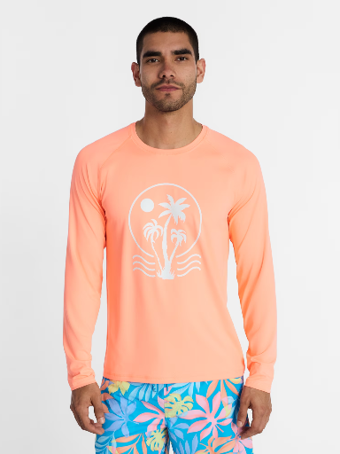 George Men's Printed Sun Shirt w/ Long Sleeves Deal