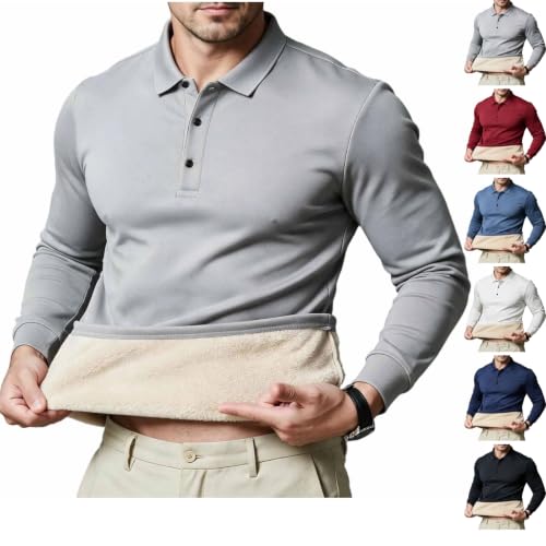 Fleece Lined Collared Long Sleeve Pullover Deal