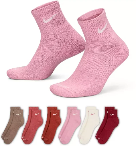 Nike Dri-FIT Everyday Plus Cushioned Ankle Socks 6-Pairs Deal