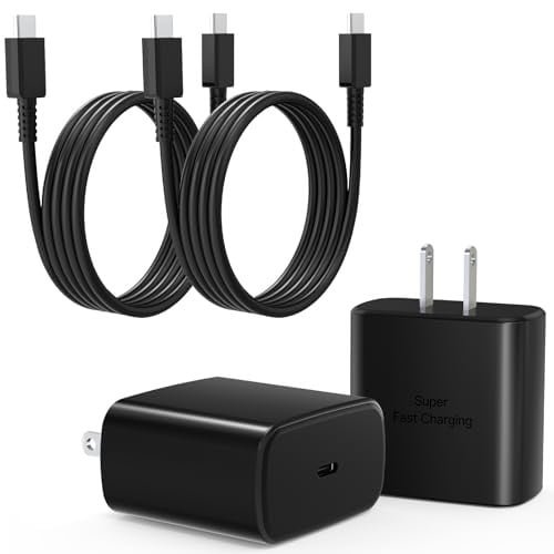 Mitesbony 2-Pack 45W USB C Wall Chargers w/ 3' Cable (Black) Deal