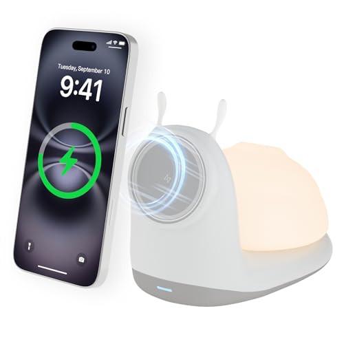 2-in-1 Snail Shape Magnetic Wireless Charger Stand 15W