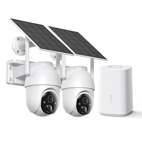 SEHMUA 4MP Solar Security Cameras Wireless Outdoor