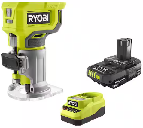 Ryobi ONE+ 18V Cordless Compact Fixed Base Router with 2.0 Ah Battery and Charger Kit Deal