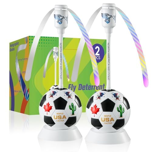chemotex Soccer Theme Portable Fly Deterrent Food Fans 2-Pack