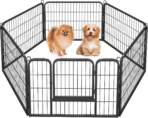 Yaheetech Wide Panel Dog Playpen, 6 Panels 24 inch