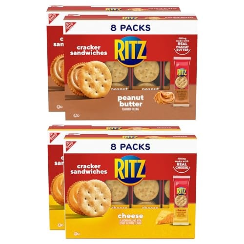 Ritz Peanut Butter & Cheese Sandwich Crackers Variety Pack (32 Snack Packs) Deal