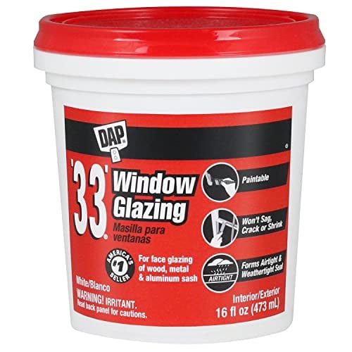 DAP '33' Window Glazing, White, 16 Oz Deal
