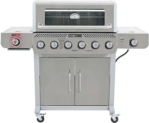 Even Embers 6-Burner Propane Gas Grill with Side and Sear Burners