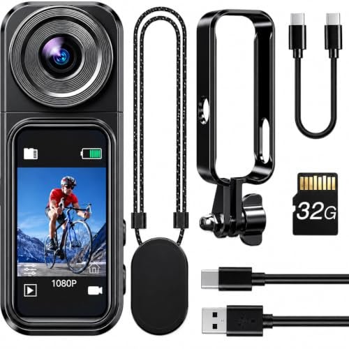 BOBLOV W2 Mini 1080p Body Camera w/ 32GB & 180° Rotating Lens Deal