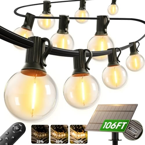 Addlon 100FT Outdoor Solar String Lights w/ Remote Deal