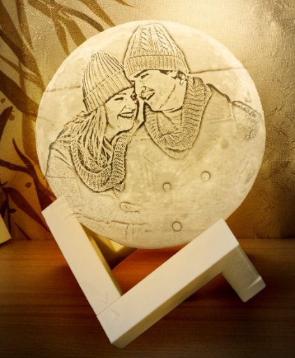 3-Pack Custom Moon or Heart Shaped Lamps