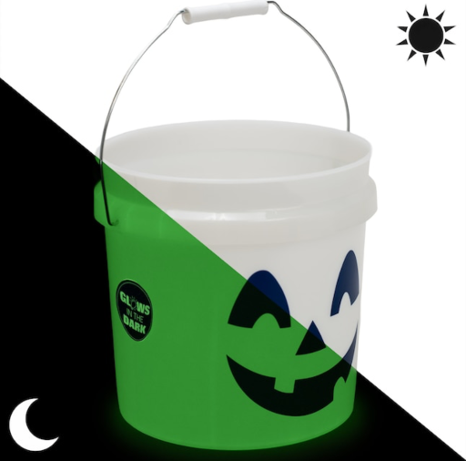 2-Gallon Glow in the Dark Plastic Bucket