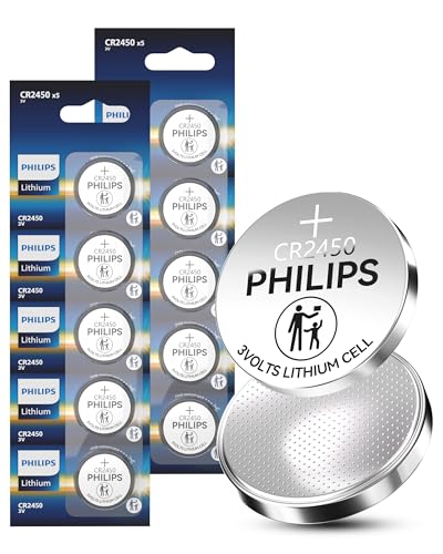 Philips CR2450 3V Lithium Coin Cell Batteries 10-Count Deal