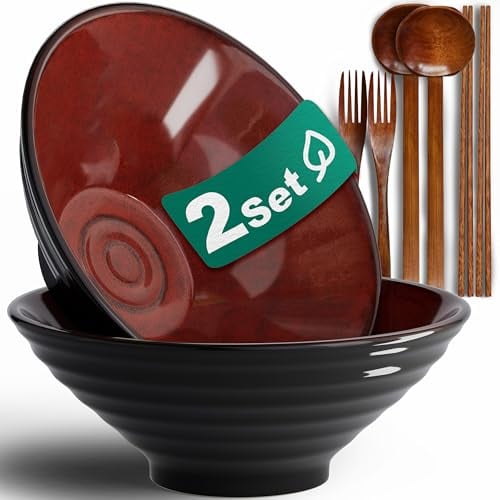 8-Inch 2 Sets Ceramic Ramen Bowl (8 Piece) Deal