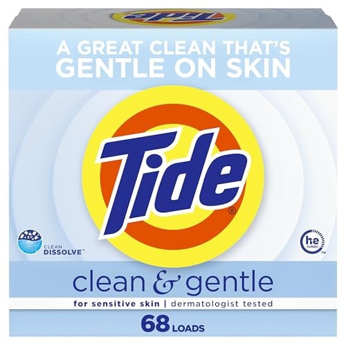 Tide Clean and Gentle Powder Laundry Detergent 4 x 77-Oz (Unscented, 68 Loads) Deal