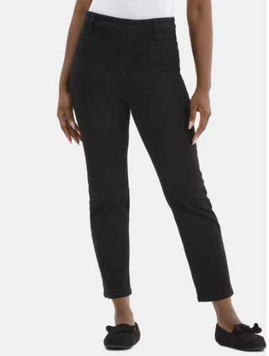Time and Tru Women's High Rise Straight Leg Jeggings, 27.5" Inseam