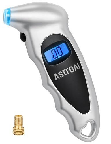 AstroAI 150PSI Digital Tire Pressure Gauge w/ Presta Valve Adaptor
