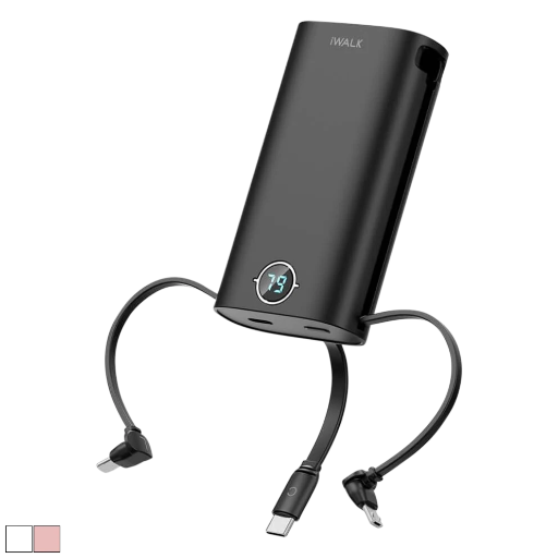 iWalk PowerSquid 9000mAh Power Bank w/ Built-In USB-C, Lightning, and Micro-USB