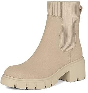 Athlefit Women’s Chunky Platform Chelsea Ankle Boots Deal