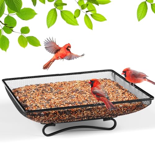 MIXXIDEA 11" x 11" Ground Bird Feeder Tray Deal