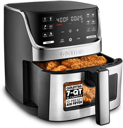 Gourmia 7-Quart Digital Air Fryer w/ Easy View Window & 12 Presets