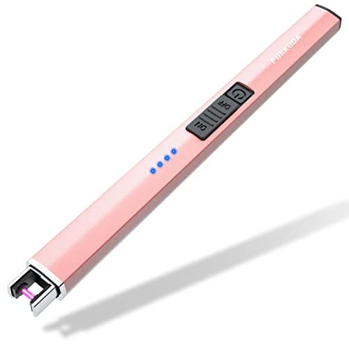 FUKKUDA USB Rechargeable Electric Arc Candle Lighter Rose Gold Deal