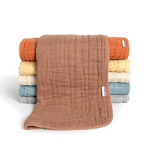 Gerber Baby Muslin Burp Cloths Multi Browns 20" x 10"
