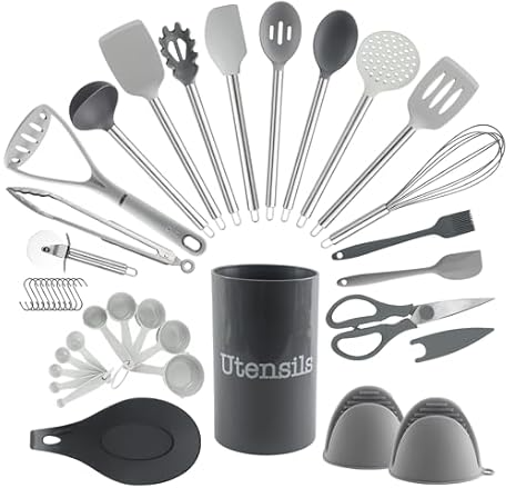 COOK WITH COLOR Silicone Cooking Utensils 38-Piece Set Deal