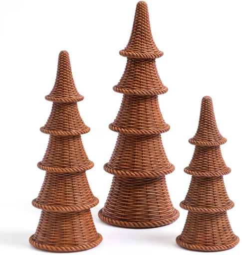 Ayieyill 3 Pcs Woven Christmas Tree Decor