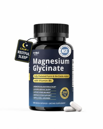 Magnesium Glycinate 200mg with Vitamin B6 120 Capsules Deal