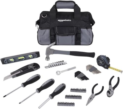 Amazon Basics 65 Piece Home Repair Tool Kit Set with Carrying Bag Deal
