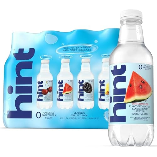 Hint Fruit-Infused Purified Flavored Water 12-Pack 16-Oz (Best Sellers Variety Pack)