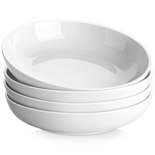 MALACASA 10" Porcelain Pasta Bowls 4-Pack Deal