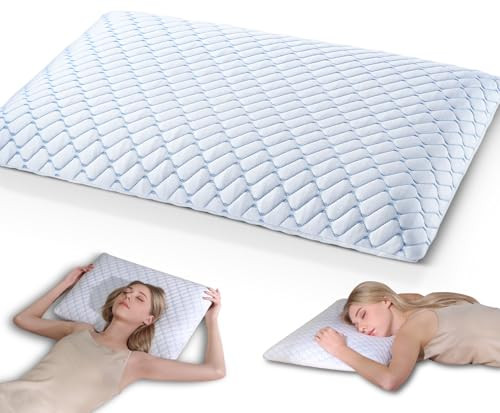 Ultra Thin Flat Pillow for Back Stomach Sleepers