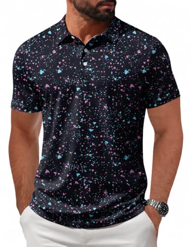 ZITY Men's Short Sleeve Golf Shirt UPF 50+ Athletic Casual Collared Polo