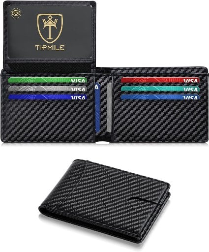 Men’s Slim RFID Blocking Wallet with 12 Slots