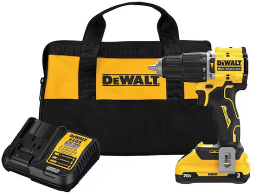 DEWALT ATOMIC 20-Volt 1/2 in. Compact Hammer Drill with 3.0Ah Battery