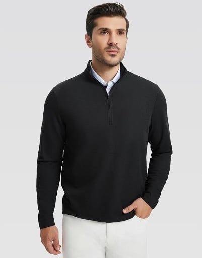 Long Sleeve Pullover Half Zip Shirt Deal
