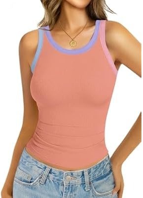 Colorblock Ribbed Tank Deal