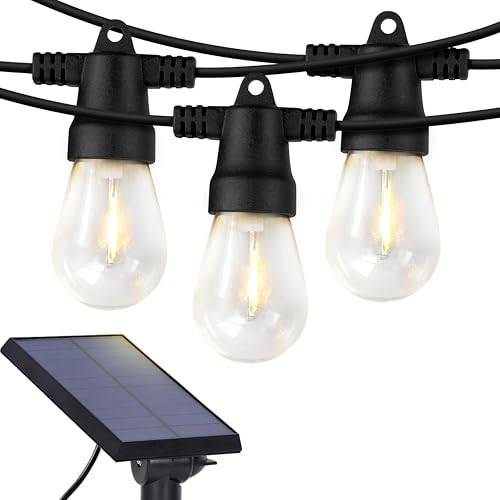 27' Brightech Ambience Pro Solar Powered Outdoor Waterproof LED String Lights
