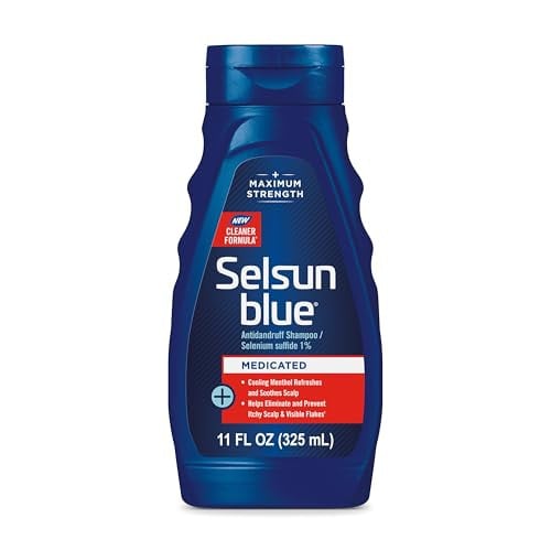 Selsun Blue Medicated Antidandruff Shampoo, Maximum Strength Scalp Treatment With Selenium Sulfide