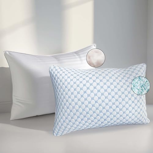 Nestl Cooling Memory Foam & Down Alternative Pillow Set (King, 2-Count) Deal