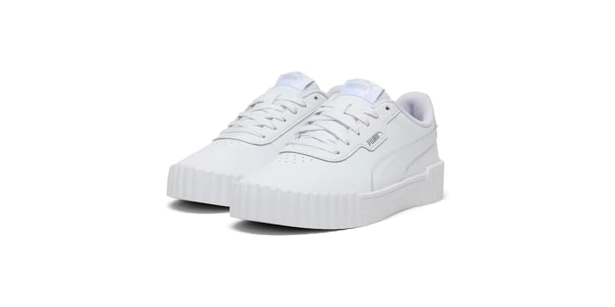 Puma Women's Carina 3.0 Sneaker (Puma White-puma White- Silver, Sizes: 6,8)