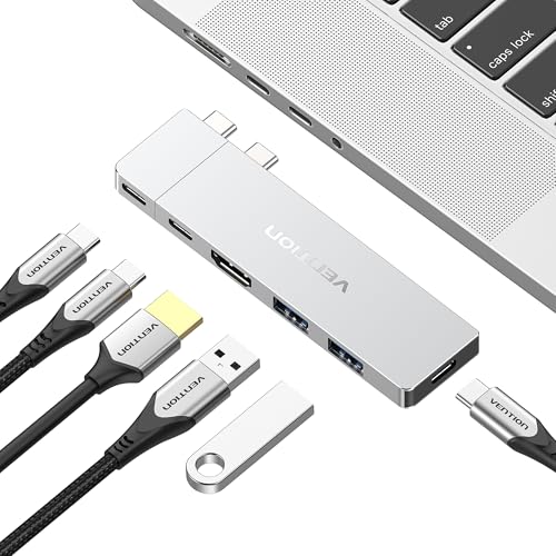 VENTION 6-in-2 Detachable Magnetic USB C Hub for Apple w/ 140PD, 80Gbps, 4K@240Hz (2-Pack) Deal