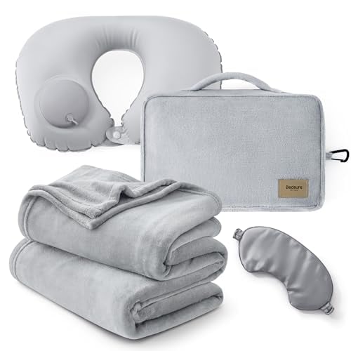 Bedsure Travel Blanket Set