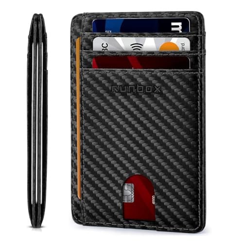 RUNBOX Slim Minimalist Front Pocket RFID Blocking Leather Wallet Deal
